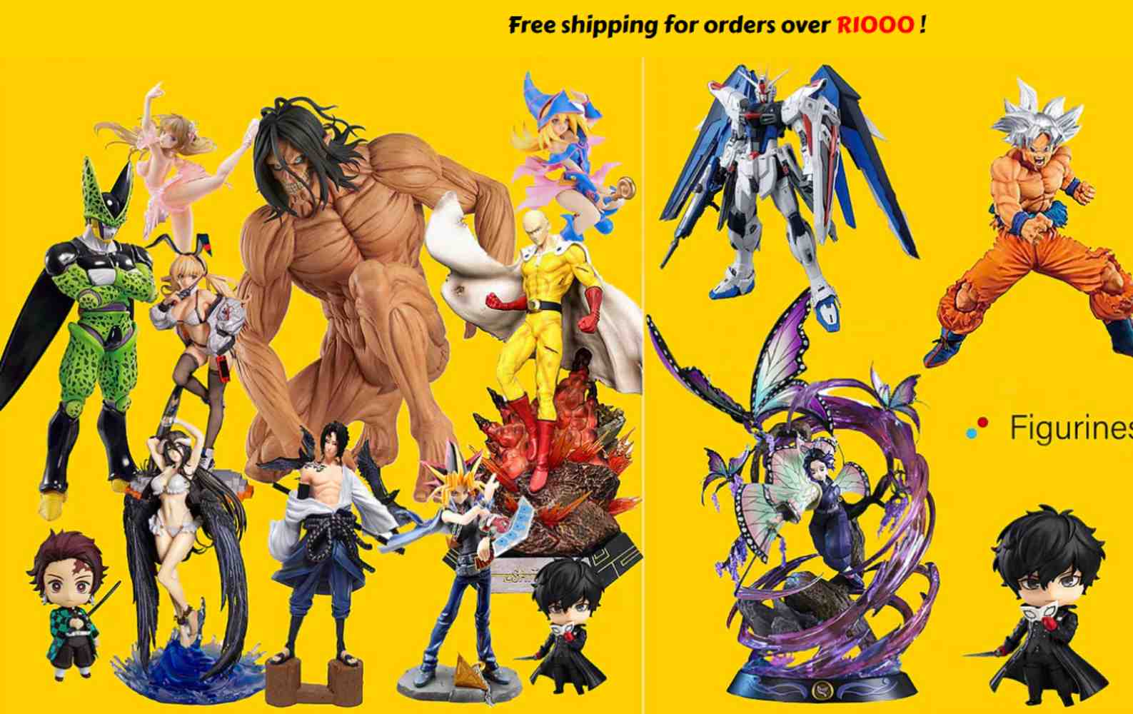 Anime figurines from Animanga anime store