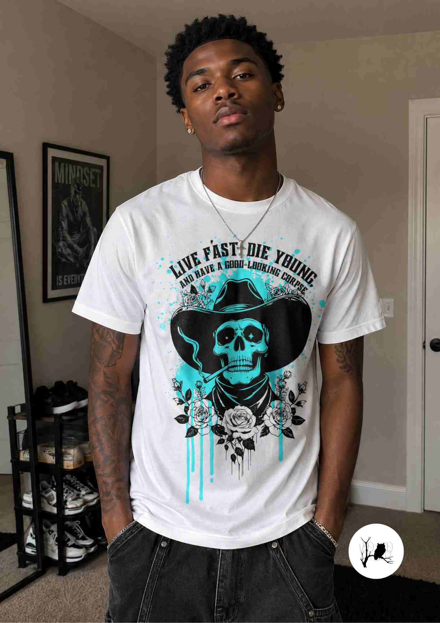 Live Fast, Die Young Skull T-Shirt - Image 4