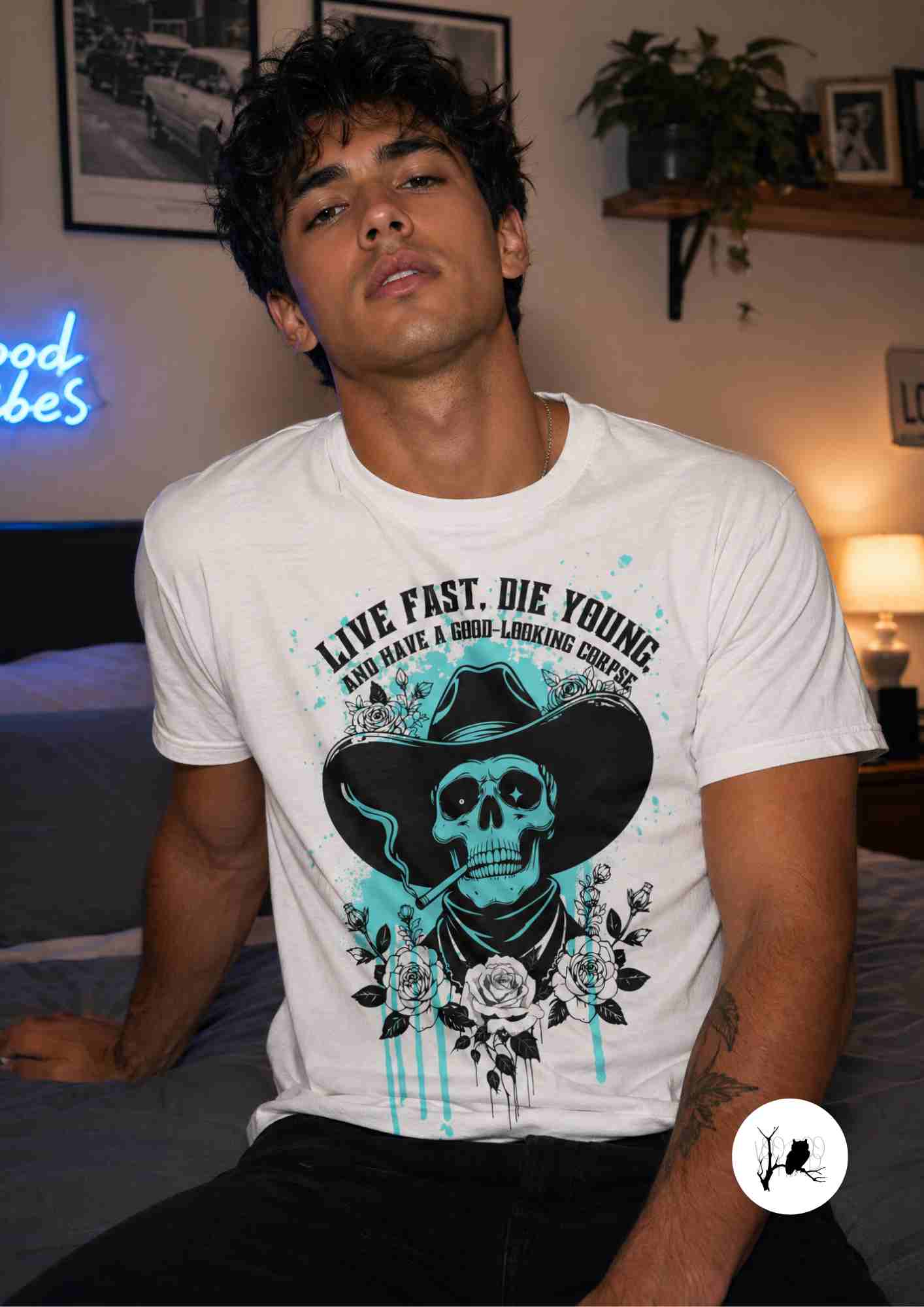 Live Fast, Die Young Skull T-Shirt - Image 3