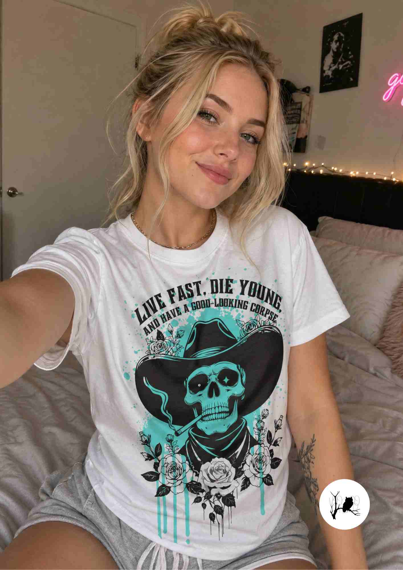 Live Fast, Die Young Skull T-Shirt - Image 2
